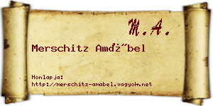 Merschitz Amábel névjegykártya